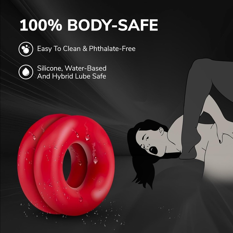 Eden Male Enhancement Donut Cock Ring for Stamina Harder Erection Soft Stretchy gallery