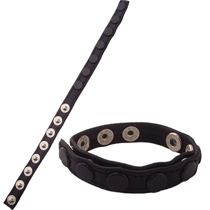 Rouge Single Adjustable Multi Snap Soft Leather Cock Strap Erection Enhancer