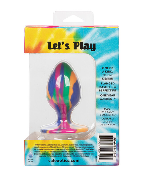 CalExotics CalExotics Cheeky Medium Tie Dye Plug Anal Plug Rainbow gallery