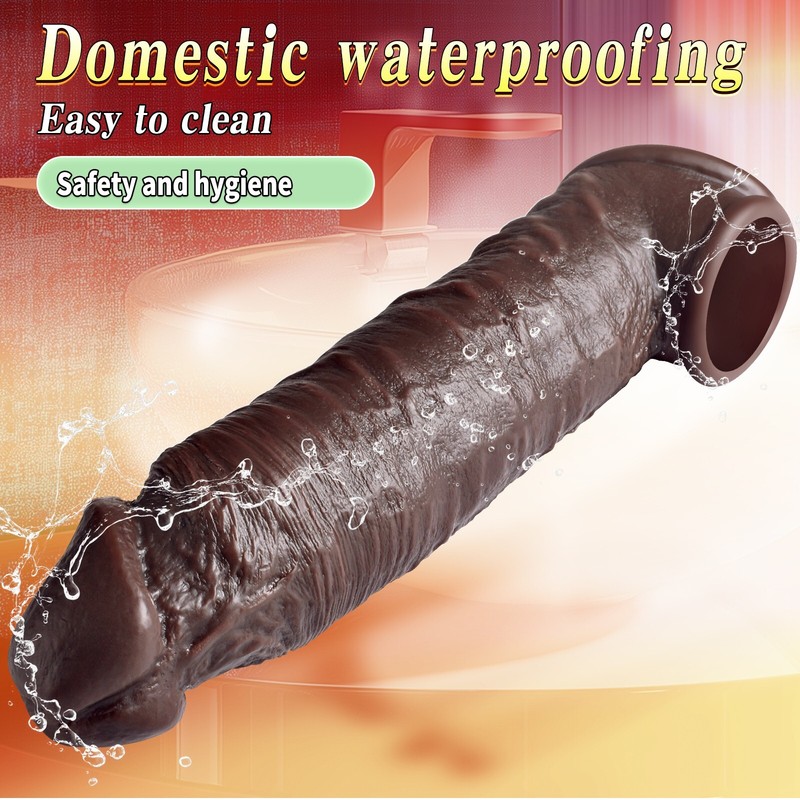 Male Cock Girth Enlarger Long Penis Extension Extender Sheath Sleeve Couple Sex gallery