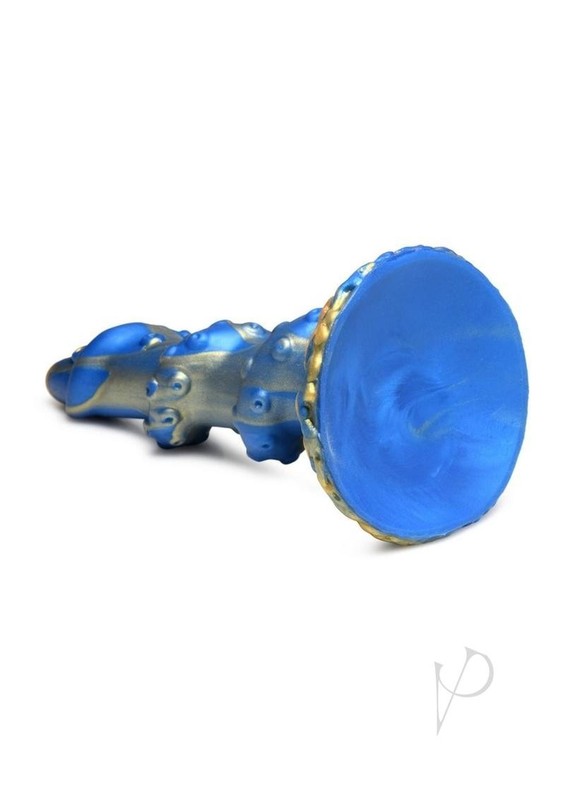 Creature Cocks Lord Kraken Silicone Dildo - Blue/Gold gallery