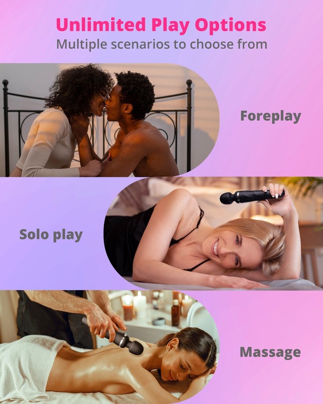 LOVENSE Domi 2 Wand Massager Vibrator+Gemini Vibrating Nipple Clamps Adjustable gallery