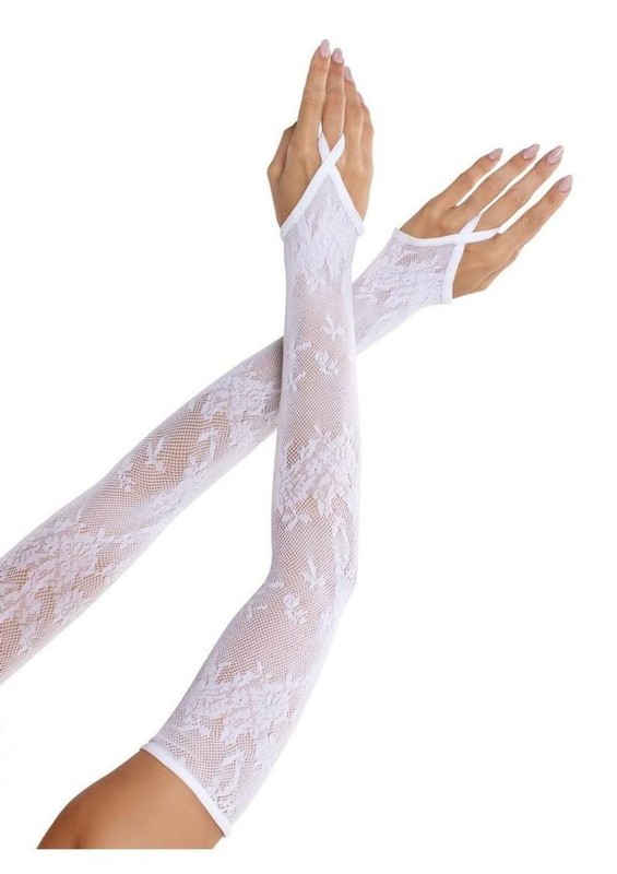 Floral Net Extra Long Gauntlet Arm Warmers gallery