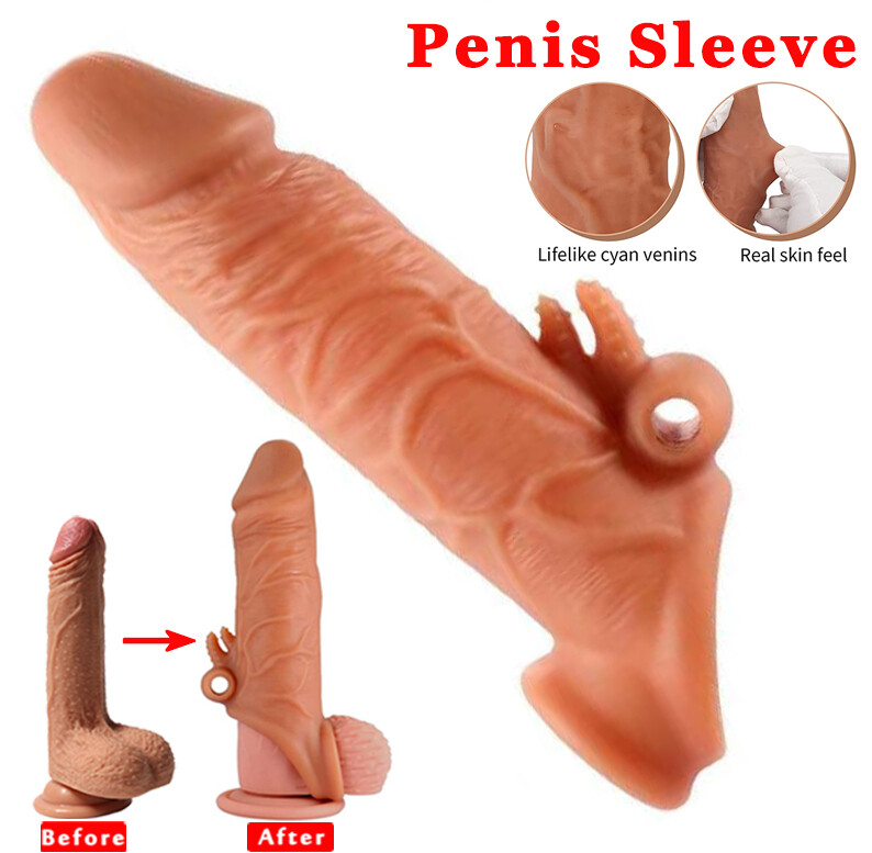 Mans Penis Sleeve Male Penis Enhancer Enlarger Penis Longer Bigger Sex Toys