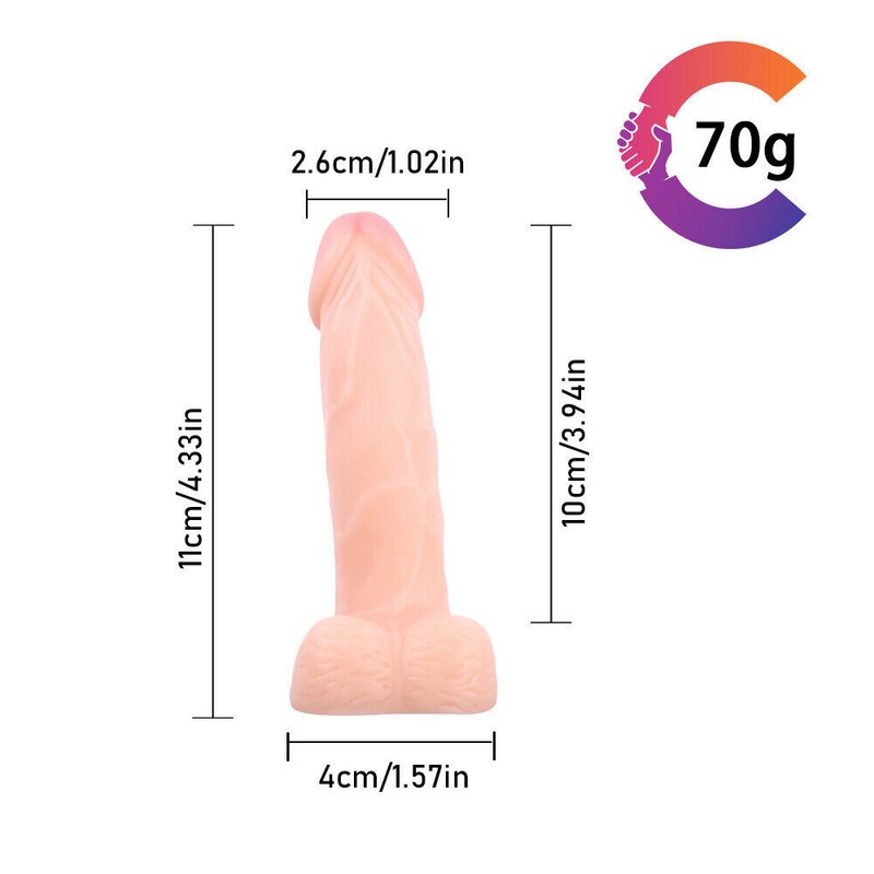 4" Mini Realistic Dildo For Beginners Soft Small Penis Cock Women Men Sex Toys gallery