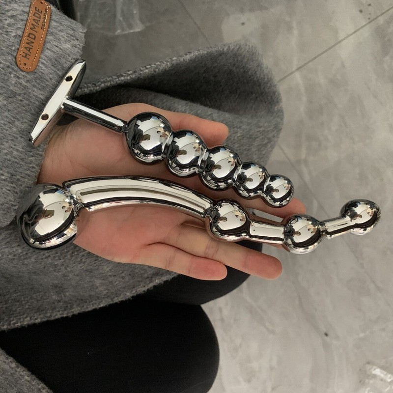Stainless-steel-High-Quality-Massager-Anal-Vaginal-Plug-Hook-Beads-Prostate-Dild gallery