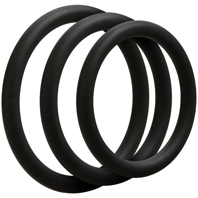 Doc Johnson OptiMALE – 3 C-Ring Set – Thin Black