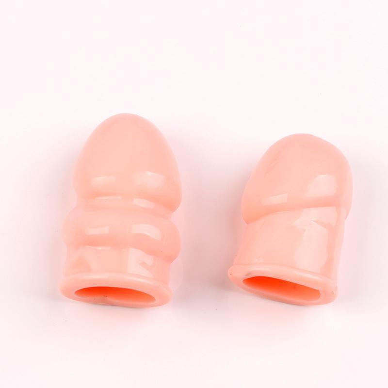 Foreskin Glans Sleeve Penis Erection Enlarger Cock Ring Enhancer Condom Reusable gallery