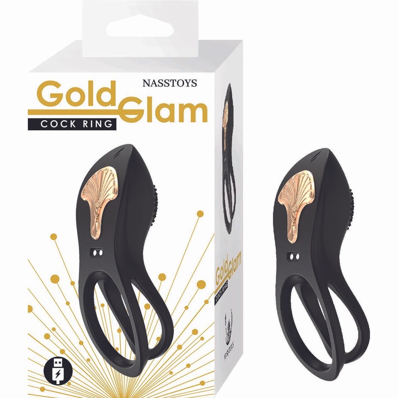 GOLD GLAM COCKRING-BLACK