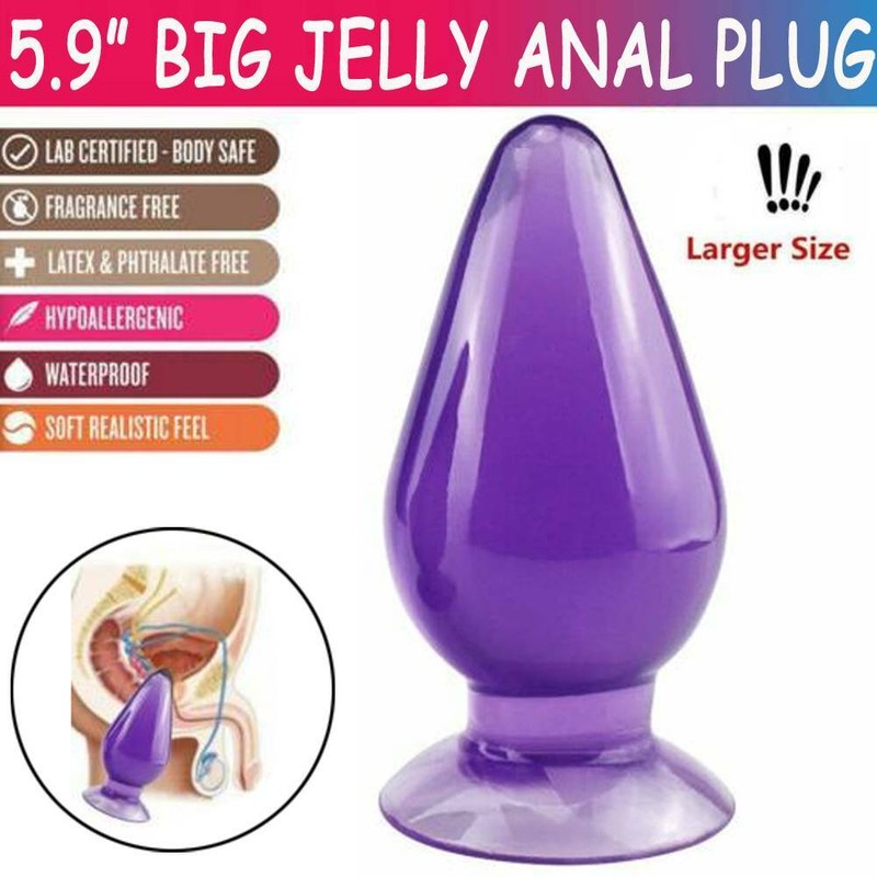 6" Huge Extra Large XXL Anal Plug Dildo Ribbed Butt Stretcher Anal Play Sex Toy gallery