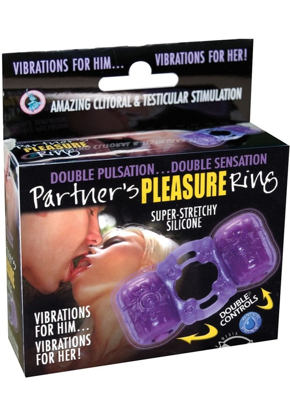 Partners Pleasure Ring Silicone Vibrating Cock Ring – Purple