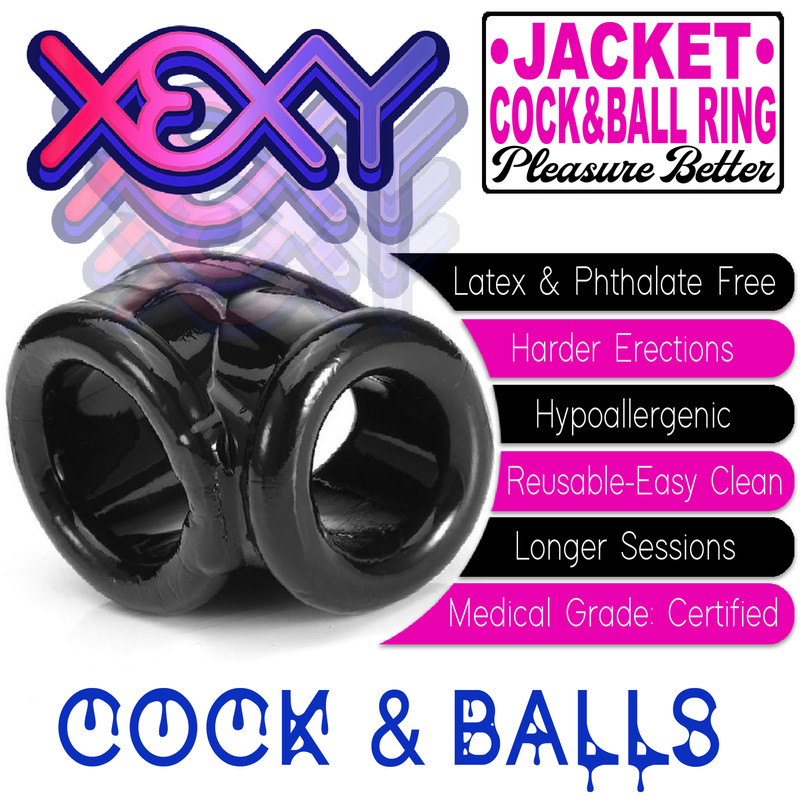 Cock Jacket • Dual Cock & Ball Ring Penis Dick Ring Enlarger ED Adult Sex Toys gallery