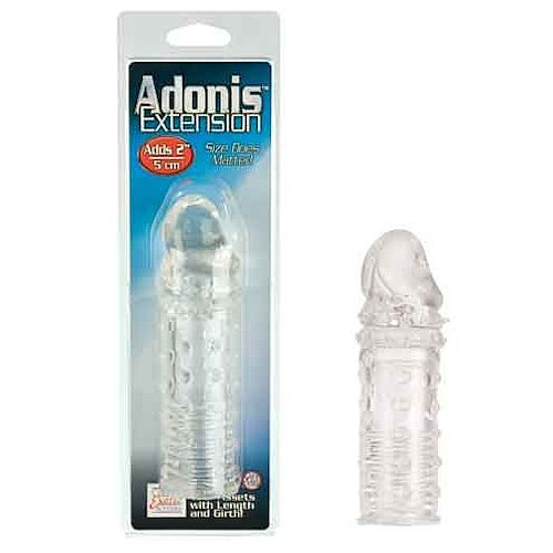 Adonis Extension Sleeve 2" Clear Nubby Penis Add On Male Enhancer Ribbed Sleeve gallery