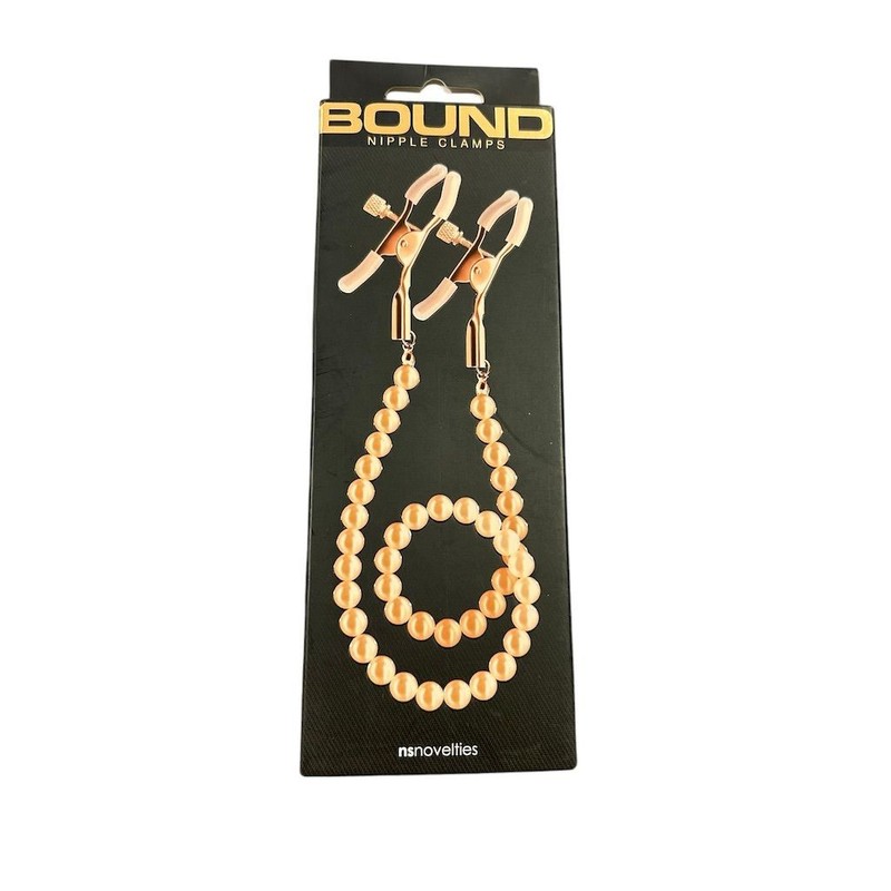 Bound Nipple Clamps Rose Gold Adjustable Sensual Play Accessory Adult Toy NEW