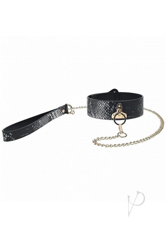 Ouch! Florence Collection Collar with Leash – Black
