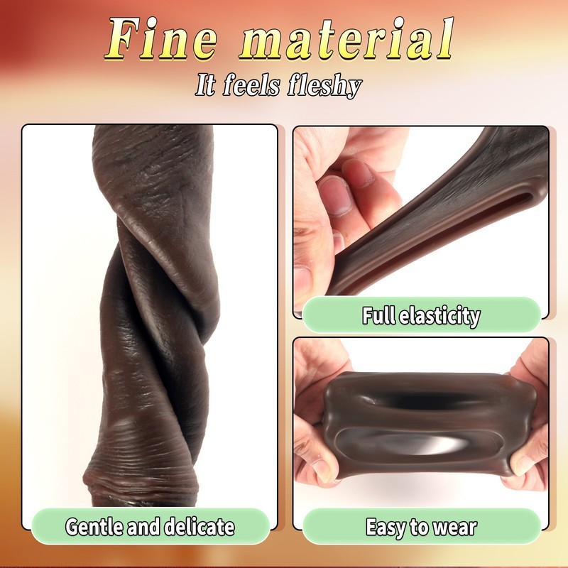 Male Cock Girth Enlarger Long Penis Extension Extender Sheath Sleeve Couple Sex gallery