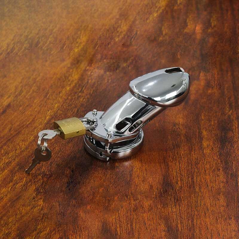 3 Size Rings Lockable With Lock Chastity Cage Metal Device For Males Sex Toys US