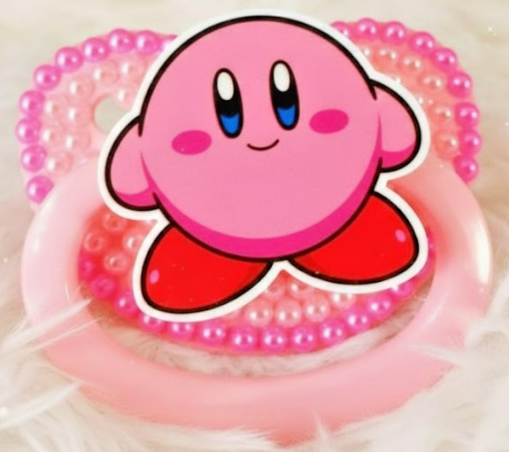 ✨ Adorable Pastel Kirby Adult Pacifier ✨ – Soft Pink Littlespace