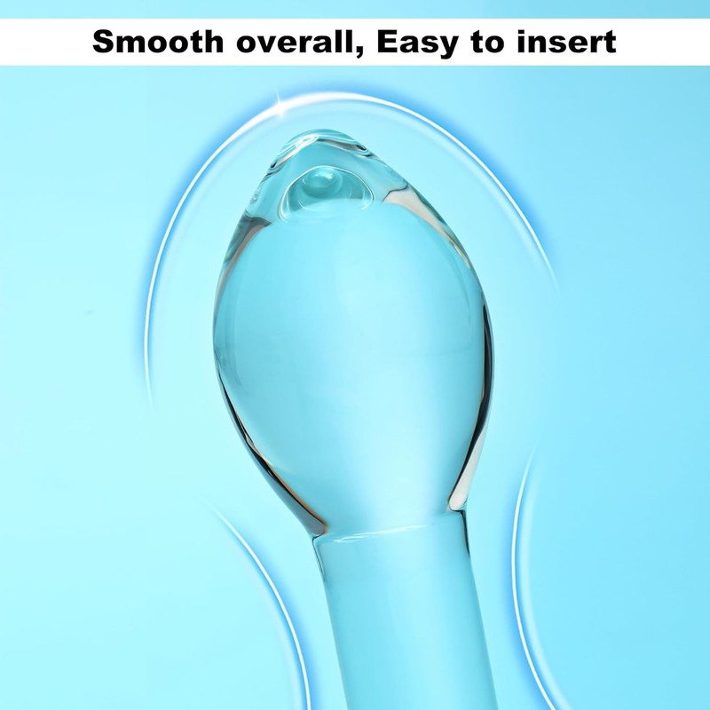Glass Butt Plug Training Kit for Beginners, 3 Pcs Crystal Anal Plug Set Clear Bu gallery