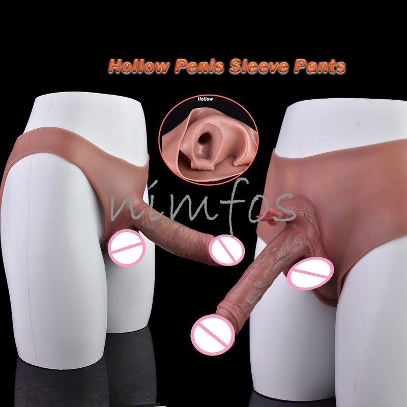 5 Shape Hollow Penis Sleeve Pants Big Dildos Wearable Dick for Men Women Lesbian