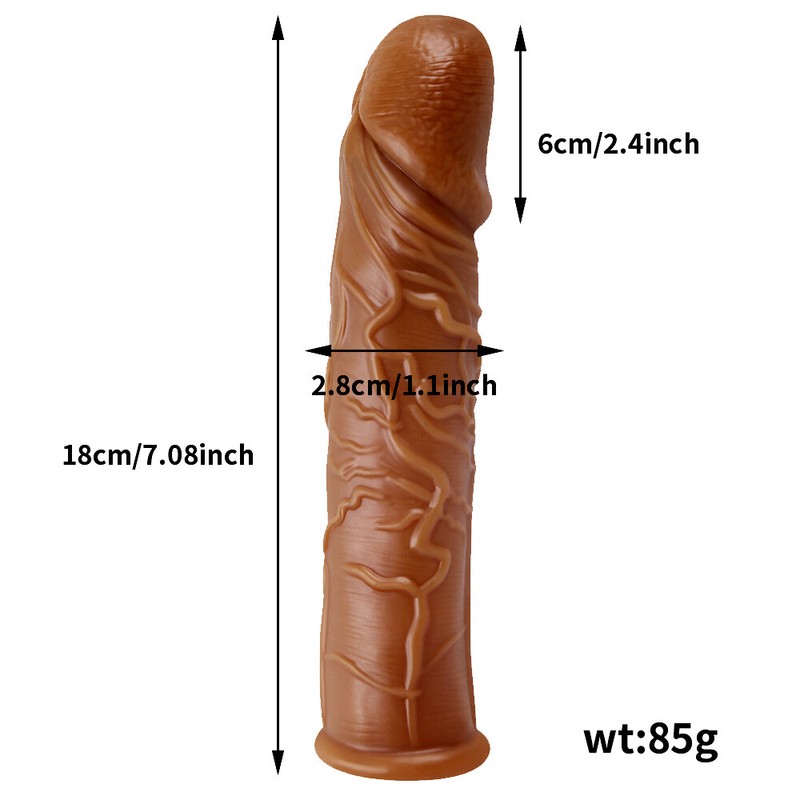 Reusable Cock Extender Penis Sleeve Enlarger Condoms Soft Gay Couple Sex Toy gallery