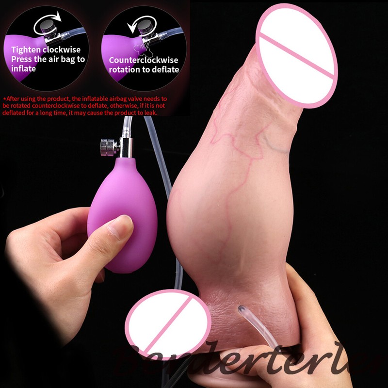 23cm Large Pump Up Dildo With Squirting Function Inflatable & Ejaculating Dildos gallery