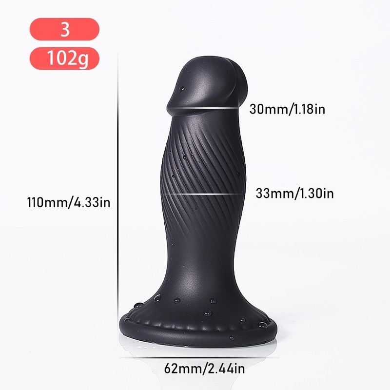 4" Beginner Small Dildo,Realistic Silicone Dildo with Strong Suction Cup, Black gallery