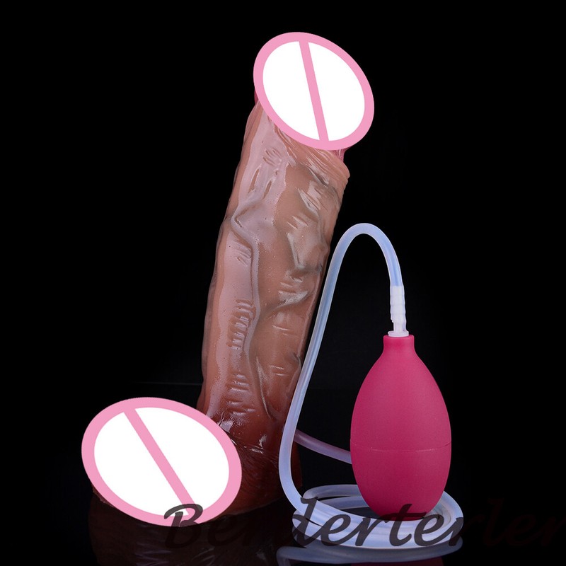 Lifelike Squirting Penis Silicone Ejaculation Large Dildo With Sucker Sex Toys gallery