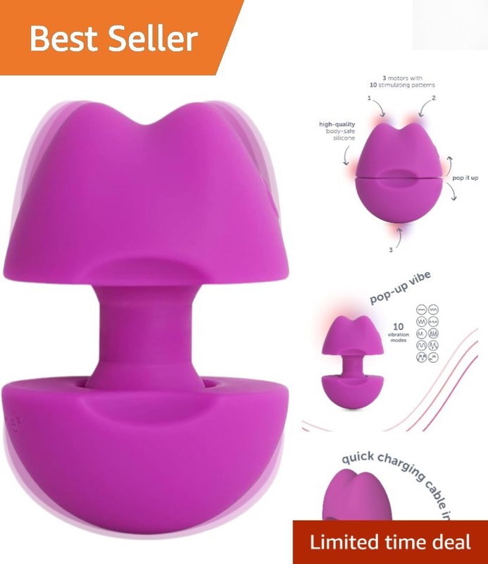 Pink Waterproof Pop-Up Vibrator – Body-Safe & Rechargeable with 10 Settings