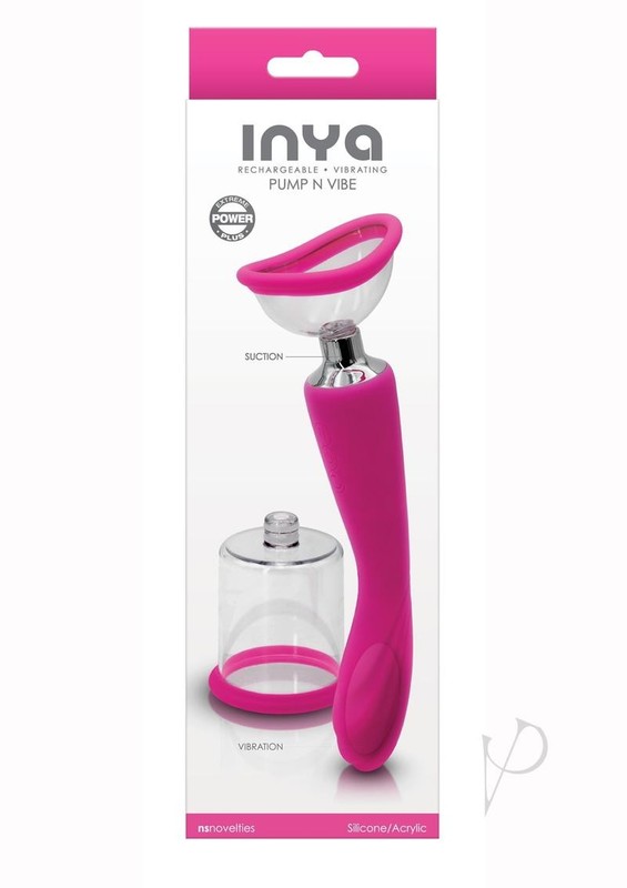 Inya Silicone Rechargeable Pump and Vibrator – Pink