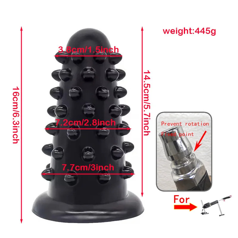 Huge Anal Plug Dildos with 3XLR Vac-U-Lock Connector for Sex Machine Attachments