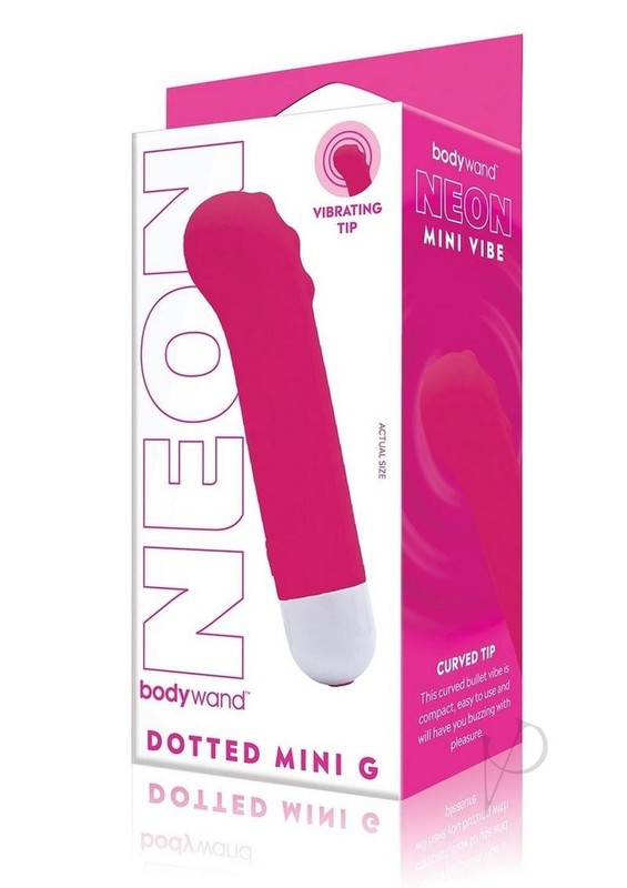 Bodywand Dotted Mini G Rechargeable Silicone Vibrator – Neon Pink
