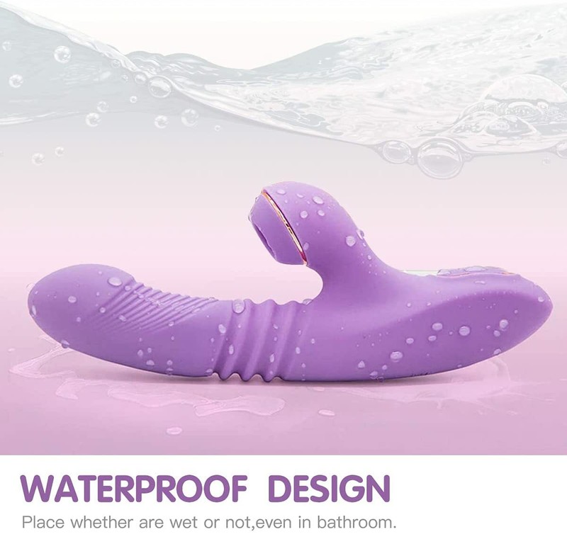 4IN1 Thrusting Dildo Vibrator with Heated Rotating Sucking Sex Toy Rabbit Dildos gallery