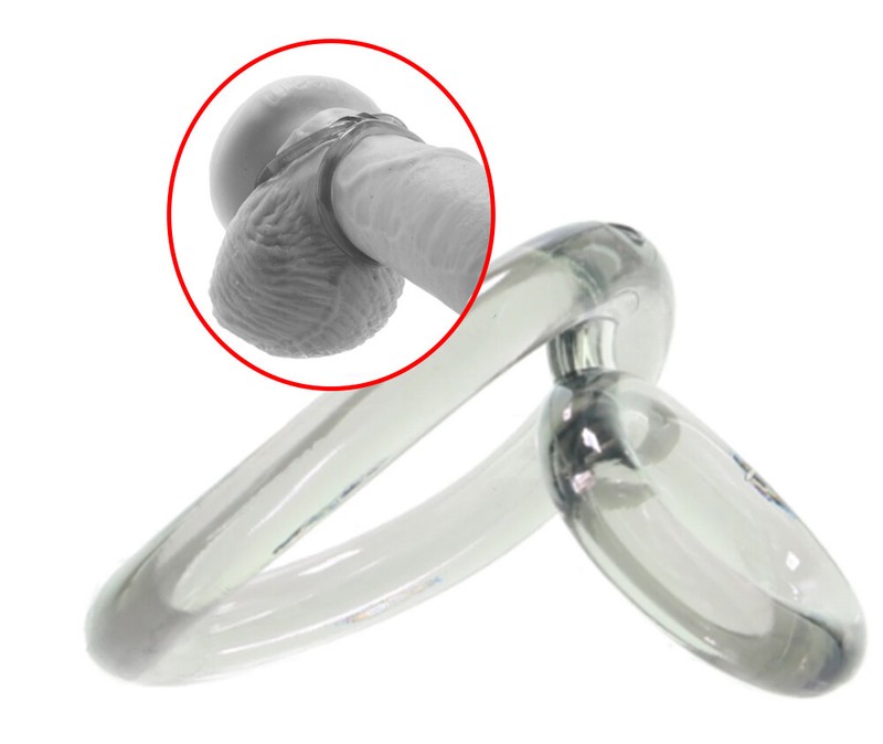 Male Double Loop Penis Cock Ring Erection Enhancer Support Sex Toys For Men