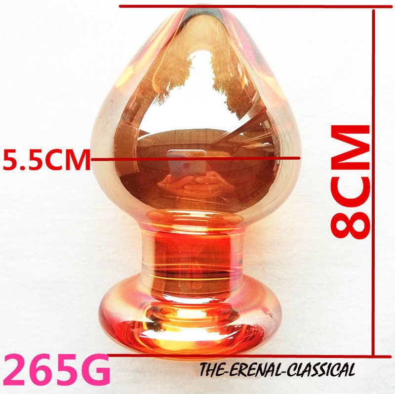 5pcs Pyrex Golden Crystal Glass Butt Plug Vaginal Anal Dildo Dilation Sex Toys gallery