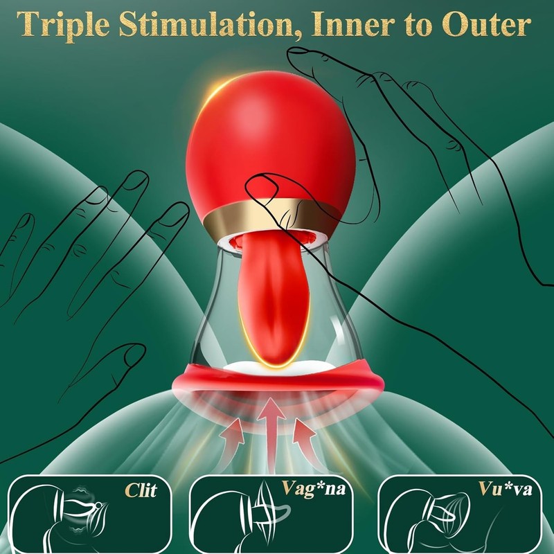 Waterproof-Clit-Licking-Vibrator-Tongue-Sucking-Nipple-licker-woman-Massager gallery
