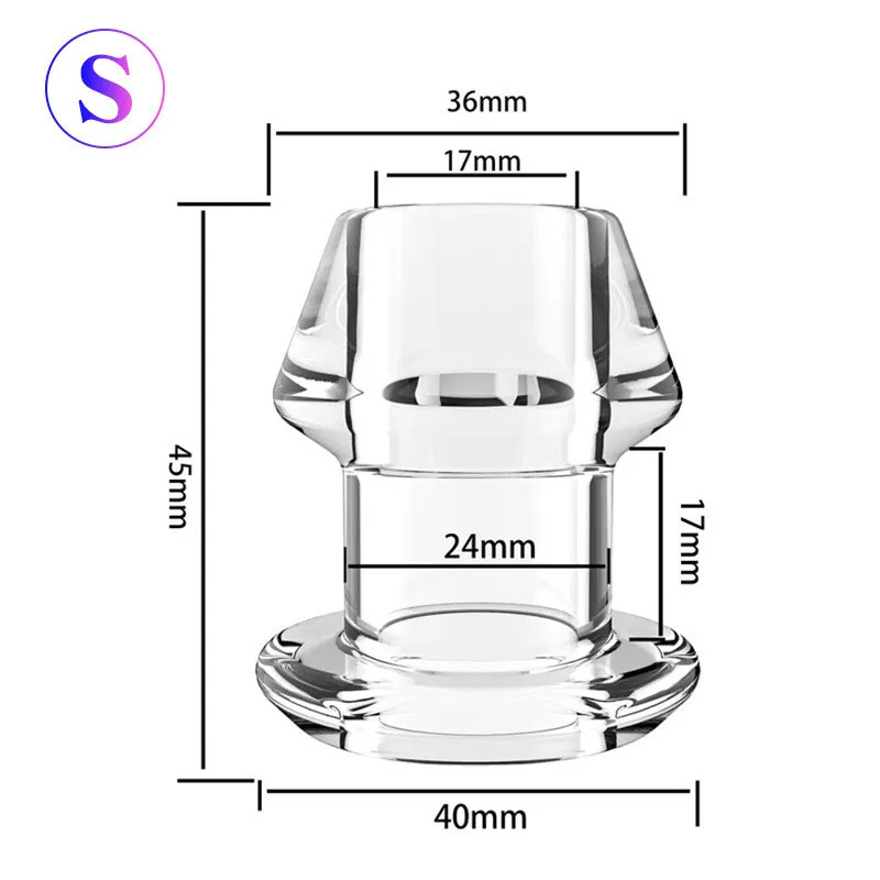 Hollow Tunnel Anal Butt Plug Dilator Expansion Access Prostate Massager Sex Toys