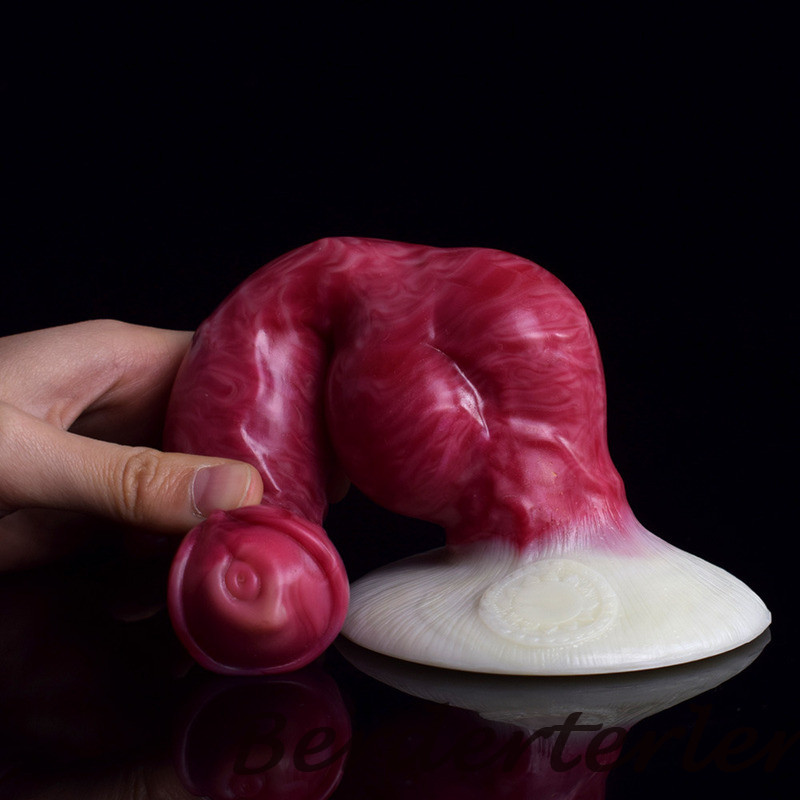 Huge Knot Silicone Dildo Suction Cup Swirly Patterns Flexible Anal Plug Sex Toys gallery