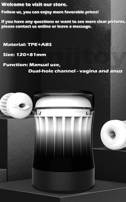 Double Hole Male Masturbation Cup Simulation Vagina Penis Trainer Adult Sex Toy gallery