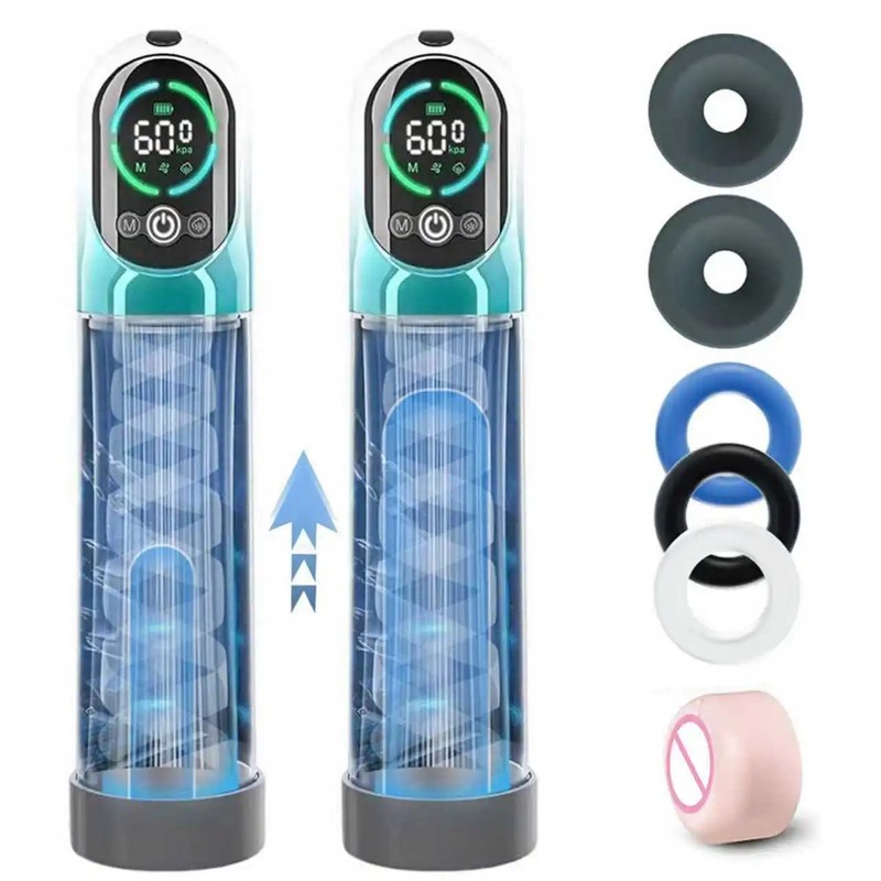 2in1 Vacuum Pump for ED Treatment with 6 Training Automatic Male Masturbators