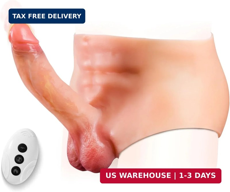 Strap On Dildo Sex Toy for Women with Heating, 3 Thrusting Modes and 6 Vibration