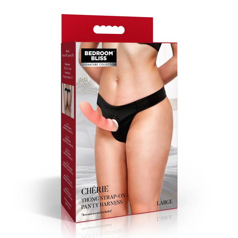 Stretchy Women's Thong Strap-On Panty Harness Underwear Pegging Sex Toy Large gallery