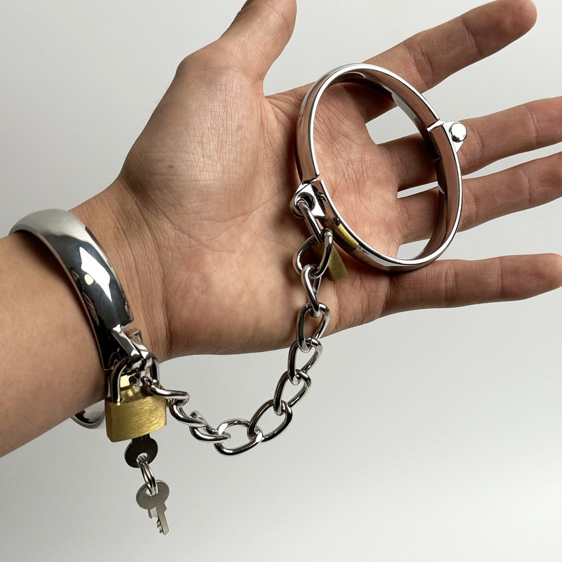 Metal Handcuffs Anklecuffs Wrist Lockable Bondage Reatraint Game Roleplay US