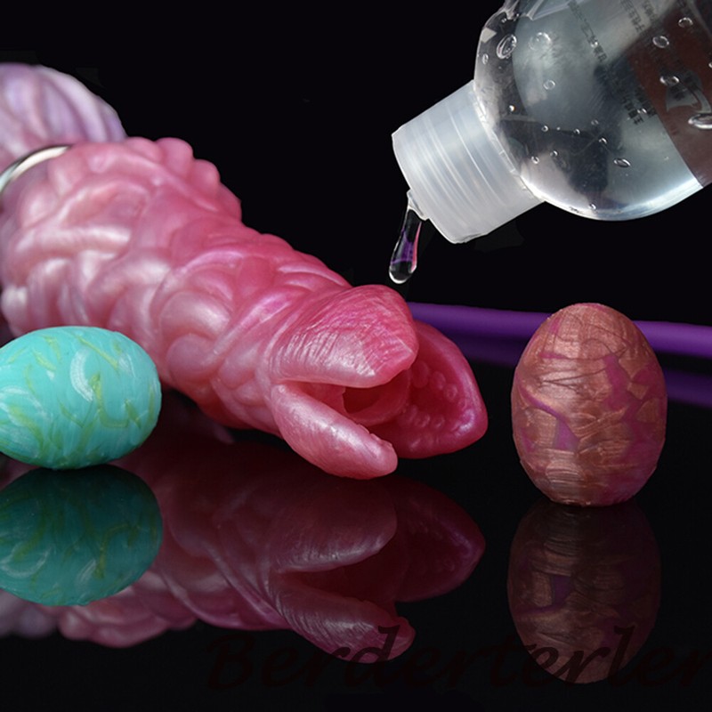 Soft Silicone Inflatable Ovipositor Lay Eggs Dildos Penis Vaginal Balls Sex Toys gallery