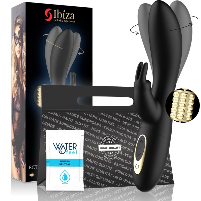 Ibiza Euphoric Spinning – Black Rabbit Vibrator with Rotation Function