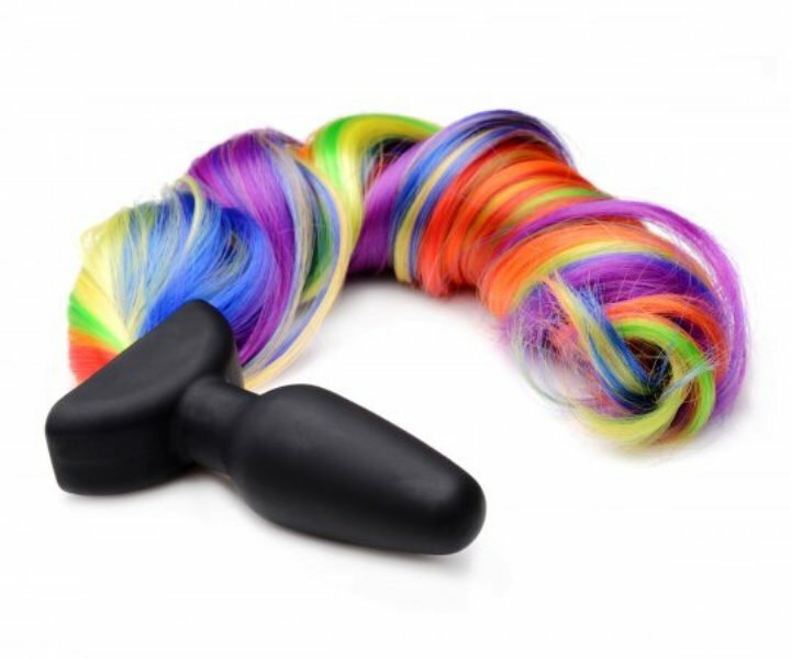 Rainbow Pony Tail Anal Plug Remote Control Vibrating - LGBTQ PRIDE gallery
