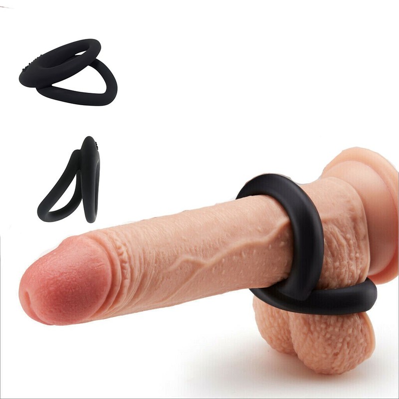 Silicone Soft Stretchy Penis Cock Ring Erection Sling Ball Stronger Sex Toy NEW