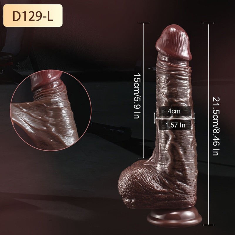 Realistic Big Cock 8/7 Inch Suction Cup Dildo with Foreskin Lifelike Penis Women