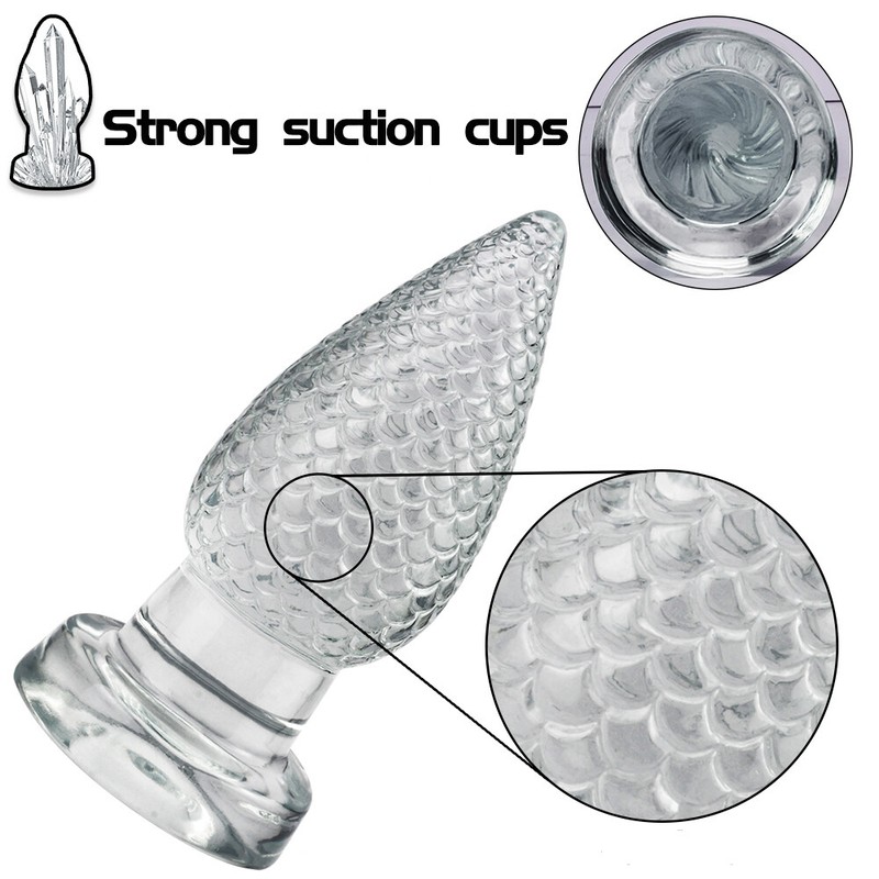 Huge Butt Anal Plug Suction Cup Dildo Dong for Women Men Sex Toy Flexible NEW