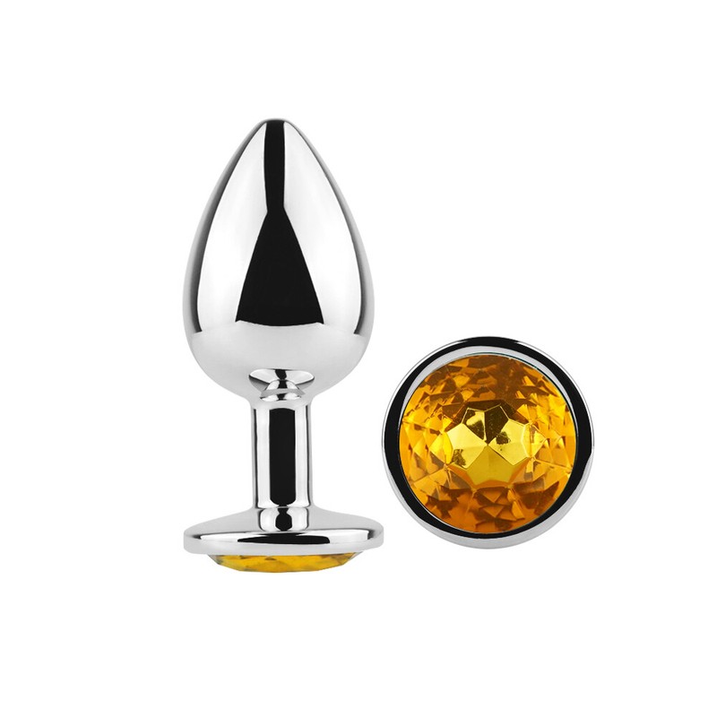 SML Metal Butt Plug Steel Anal Dildo Diamond Jewel Smooth Sex Toy Princess Stone